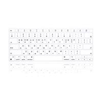MMDW - Cover in silicone ultra sottile per tastiera in lingua coreana per MacBook Air 13,3 pollici, 13 pollici, 2020 con processore Apple M1 (modello A2337) Touch ID accessori Protector versione USA (bianco)