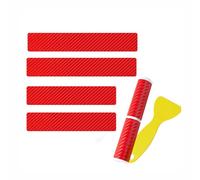 MMDXDLX Fibra di Carboniobattitacco per Auto per Mitsubishi Colt 1962-2012 CA,Battitacco Adesivi Soglie Porte,Adesivo Batticalcagno Porta Auto, Protezione dei Bordi,Car Accessori,A-Red