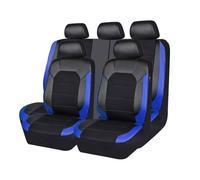 MMDXDLX Set Completo Coprisedili Auto per Ford Fiesta 1976-2020 2021 2022 2023 2024 2025, Ecopelle Impermeabile/Traspirante, Compatibili Airbag,Blue