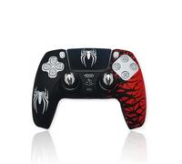 MME Custodia compatibile con controller PS5, silicone morbido e confortevole che migliora la presa, accessori per telecomando Play 5, accessori per telecomando Play 5 (Spider rosso con sticker)