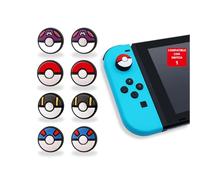 MMEGaming - Coperchi Joystick compatibili con Nintendo Switch 1, tappi per pollice per Nintendo Switch, Grip JoyCon, Grip compatibile Switch Lite, accessori switch, impugnature per pollice (Pokemon)