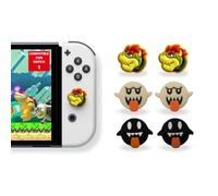 MMEGaming - Manopole per pollice compatibili con Switch 1, tappi per joystick per telecomando, manopole switch 1, Lite, OLED, JoyCon Grip, accessori Joy Cons Switch (Bowser)