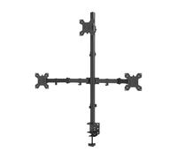 MMFURHHAY Supporto monitor per computer multi-screen ruota braccio esteso oscillante(Triple Screen Clamp Stand)