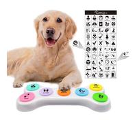 MMGGAISH 7 pulsanti di comunicazione per cani colorati, pulsanti regolabili per cani di piccola taglia e pulsanti per gatti, 50 adesivi e strumenti per addestrare i cani a parlare