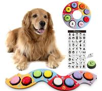 MMGGAISH 8 pulsanti per la comunicazione del cane, pulsante registrabile in 30 secondi, pulsante per cani, include 4 tappetini fissi, 50 adesivi, addestra il tuo cane a parlare