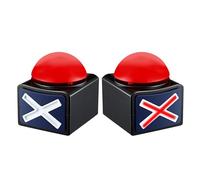 MMGGAISH Pulsanti cicalini, cicalini acustici e visivi, Pulsanti Illuminati per l'uso in Classe, cicalino per Il Gioco Genitori-Bambini, cicalini di Allarme acustici e Rossi (2 Pezzi)