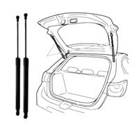 MMHGFIR 2 Pezzi Auto Ammortizzatori Cofano Posteriore, per Jeep Wrangler JK 2011-2015(OEM:68068261AA)-50cm Portellone Pistoni Ammortizzatori Sollevatore Barre di Supporto Baule Accessori