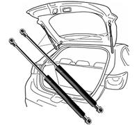 MMHGFIR 2 Pezzi Auto Ammortizzatori Cofano Posteriore, per Toyota C-HR CHR 2016-2021 (OEM:689500WF7100)-53.7cm Portellone Pistoni Ammortizzatori Sollevatore Barre di Supporto Baule Accessori