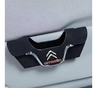 MMHGFIR Auto Porta Occhiali, per Citroen C3-XR C4 C3 C5 C1 C2 Berlingo Celysee Portaocchiali Parasole,Porta Occhiali da Sole Visiera Parasole Auto,Clip per Occhiali da Auto in Pelle P,D