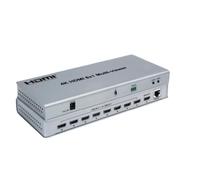 MMHHHG Convertitori video, Multiviewer 4K 8 In 1 Out Switch senza soluzione di continuità Quad Multiviewer Schermo divisore for immagini Display a 8 canali con RJ45 RS-232