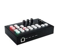 MMHHHG Convertitori video, Switcher multicamera video 4K a 4 canali for la trasmissione in diretta Streaming Produzione Stazione di commutazione mixer video Registrazione di tipo C