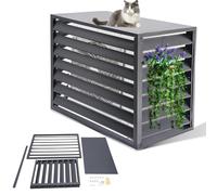 MMleYN Copricondizionatore Per Esterno Alluminio Copri Condizionatore Da Esterno Balcone Porta Piante Rack Copertura Climatizzatore Esterno Copri Motore Condizionatore Proteggere Dal Sole E Dalla Piog