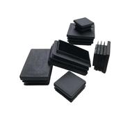 MMLFX 10pcs Blanking Tappo d'estremità Quadrata vettangolo di plastica Tappi Neri Tubo inserisci Tappo Tappo Fai da Te Strumenti (Color : 28x28mm)