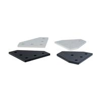 MMLFX 2pcs/Lotto della Piastra articolare dell'angolo 5 Fori Black/Silver Angle Staffa Collegamento Striscia articolare for 2020 3030 4040 Profilo in Alluminio (Color : 4040T-Black)