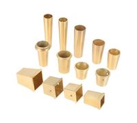 MMLFX Mobili Gamba della Copertura del Piede Solido 1 pz Punta di Rame in Ottone Spazzolato Sedia da Tavolo Cilindro/Cono cap Protect Decor 20-42mm Fondo Sicuro Pad (Color : 9)