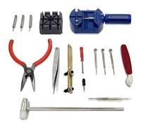 MMOBIEL 16 PCS Kit attrezzi di riparazione per orologiai gioiellieri a vite per tutti i tipi di riparazione orologi e sostituzione batteria