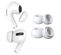 MMOBIEL 2 Paia Auricolari di Ricambio per AirPods Pro Gen 1&2 Gommini in Silicone con Foro di Riduzione del Rumore, Box Stoccaggio Portatile e Adatto alla Custodia di Ricarica - 1xS, 1xM - Bianco