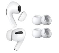 MMOBIEL 2 Paia Auricolari di Ricambio per AirPods PRO Gen 1&2 Gommini in Silicone con Foro di Riduzione del Rumore, Box Stoccaggio Portatile e Adatto alla Custodia di Ricarica - S - Bianco