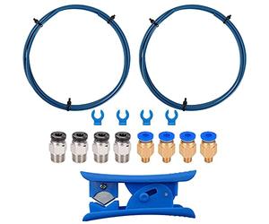 MMOBIEL 2 tubi PTFE Bowden per stampante 3D da 1 m serie XS filamento da 1,75 mm compatibile con stampante 3D Ender 3 V2/ Ender 3 (Pro)/Ender 5/ CR-10/10S 20 incl. 2 raccordi PC4-M10 e taglierina