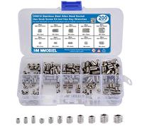 MMOBIEL 200pz DIN916 DIN916 Acciaio inox M3 M4 M5 M5 M6 M6 M8 Kit di viti a brugola a testa esagonale Kit di viti a brugola incl. chiavi esagonali