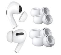 MMOBIEL 4 Paia Auricolari di Ricambio per AirPods PRO Gen 1&2 Gommini in Silicone con Foro di Riduzione del Rumore, Box Stoccaggio Portatile e Adatto alla Custodia di Ricarica - 2XS, 2xM - Bianco