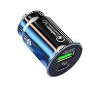 MMOBIEL Adattatore Accendisigari USB da Auto USB-C e USB-A - Adattatore per Accendisigari Mini a 2 Porte da 36 W - Caricatore per Telefono da Auto con Ricarica Rapida e Power Delivery 3.0 - Nero