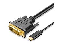 MMOBIEL Adattatore da USB-C a DVI - Da USB-C a DVI-D Dual Link Compatibile con MacBook, iPad, Dell XPS ecc. Cavo Convertitore per Monitor, TV, Proiettore - 1080p Full HD 60Hz - Oro - 1,8 m