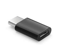 MMOBIEL Adattatore da USB C (maschio) a micro USB (femmina) per caricare e sincronizzare dispositivi USB-C tramite un cavo micro USB (nero)