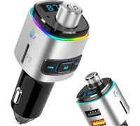 MMOBIEL Adattatore FM Trasmettitore Bluetooth per Auto - Trasmettitore FM Vivavoce per Auto - Kit Bluetooth per Auto con Caricatore USB-A QC 3.0 - Per Chiamate e Musica in Vivavoce