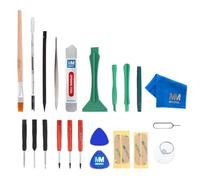 MMOBIEL, Attrezzo 22 in 1, kit di riparazione e apertura, set di cacciaviti per iPhone, iPad, iPod iTouch, PSP, Nintendo, HTC, Samsung, Nokia, Huawei, LG, Motorola - con ventosa robusta in PVC resistente con spugder in nylon per riparazione e cambio display