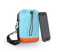 MMOBIEL Borsa a Tracolla da Viaggio per Nintendo Switch 2 Tracolla con Tasca Frontale a Coulisse per Joy-Con, Console e Accessori - Custodia Portatile per Gaming - Blu/Arancione