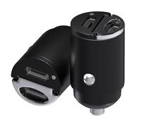 MMOBIEL Caricabatterie Auto Doppio USB-C [2 Pack] - 45W Accendisigari USB Ricarica Rapida - Caricabatterie Auto Ultra Compatto - Caricatore USB per iPhone 16 15 14 13 PRO Max, Samsung S25 S24 S23 S22