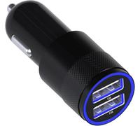 MMOBIEL Caricatore USB da Auto - Caricabatterie Auto Doppia Porte USB 5V/4.8A/24W - Adattatore Auto Compatibile con iPhone Serie 16/15/14, Samsung Galaxy S25/S24/S23/S22/S21 - Nero