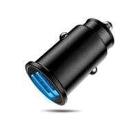 MMOBIEL Caricatore USB per Auto 2.0 Caricabatteria da Auto Adattatore - Compatto Accendisigari a Doppia Porta USB 5V/2.4A/24W - Compatibile con iPhone 17/16/15/14, Samsung S25/S24, Xiaomi ECC. - Nero