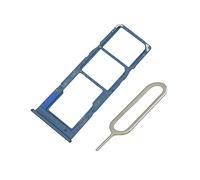 MMOBIEL Cassetto scheda Dual Sim di ricambio compatibile con Samsung Galaxy A12-6.5 inch - 2020 INCL. Pin SIM - Supporto SIM - Blu