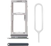 MMOBIEL Cassetto scheda Dual Sim di ricambio compatibile con Samsung Galaxy S10 / S10 Plus 2019 - INCL. Guarnizione in gomma e perno SIM - Supporto SIM - Nero