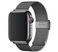 MMOBIEL Cinturino Metallo Compatibile con Apple Watch Band 42mm 44mm 45mm 49mm - Cinturino in Metallo Acciaio Inox Ricambio Compatibile con iWatch Ultra / 2 SE, Series 9 8 7 6 5 4 3 2 1 - Nero