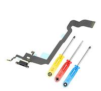 MMOBIEL Connettore Dock 3 Compatibile con iPhone X - 5.8 inch - 2017 - Presa di Ricarica Cavo Flessibile - Audio Jack/Microfono/Antenna di Ricambio - incl. Cacciaviti - Grigio