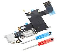 MMOBIEL Connettore Dock Compatibile con iPhone 6 2014 - Presa di Ricarica Cavo Flessibile - Audio Jack/Microfono/Antenna di Ricambio - incl. Cacciaviti - Bianco