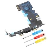 MMOBIEL Connettore Dock Compatibile con iPhone 8 Plus 2017 - Presa di Ricarica Cavo Flessibile - Audio Jack/Microfono/Antenna di Ricambio - incl. Cacciaviti - Nero