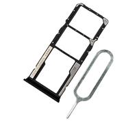 MMOBIEL Doppia Sostituzione del supporto del vassoio della scheda SIM compatibile con Xiaomi Redmi A1 - Incl. Guarnizione in gomma e Sim Pin - Nero