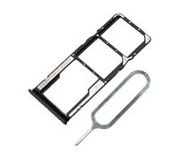 MMOBIEL Doppia Sostituzione del Supporto del Vassoio della Scheda SIM Compatibile con Xiaomi Redmi Note 11E / Redmi Note 11R / Poco M4 / Poco M5 - incl. Guarnizione in Gomma e Sim Pin - Nero