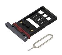 MMOBIEL Doppio Vassoio Carta SIM Compatibile con Huawei Mate 20 PRO 2018 - Porta Scheda SIM - Inclusa Guarnizione di Gomma e Sim Pin - Nero