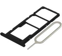 MMOBIEL Doppio Vassoio Carta SIM Compatibile con Samsung Galaxy A02s 2021 - Porta Scheda SIM Incl il pin della SIM - Nero