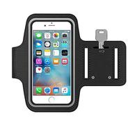 MMOBIEL Fascia da braccio per lo sport compatibile con iPhone 17/16/15/14/13/12/11/X/XR/XS/8(+)/7(+) Samsung S24/S23/S22/S21 (nero) 6.2 inch Neoprene Impermeabile ed Elastico, Strisce Riflettive