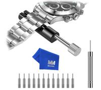 MMOBIEL Kit di strumenti di riparazione per cinturino per orologio, strumento di riparazione per orologiaio, con pulsante a molla in acciaio, Nero - Piccolo, zzzz-s, Compatto