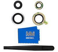 MMOBIEL Lente Vetro Fotocamera Postiore di Ricambio Compatible con Xiaomi Mi 11 2021 - con Adesivo incl. pinzette e Stoffa - Nero