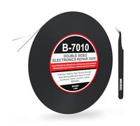 MMOBIEL Nastro Biadesivo 1mm, Rotolo da 50m - Nastro di Montaggio Nero con Forte Adesivo Acrilico per Riparazione di Display LCD, Vetro, Schermo, Telefono, Tablet, Laptop - Inclusa Pinzetta