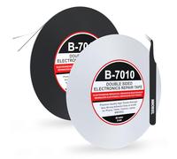 MMOBIEL Nastro Biadesivo 2 x 2mm da 50m - Nastro da Montaggio Nero/Bianco con Forte Adesivo Acrilico per Riparazione di Display LCD, Vetro, Schermo, Telefono, Tablet, Laptop - Inclusa Pinzetta