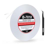 MMOBIEL Nastro Biadesivo 2mm, Rotolo da 50m - Nastro di Montaggio Bianco con Forte Adesivo Acrilico per Riparazione di Display LCD, Vetro, Schermo, Telefono, Tablet, Laptop - Inclusa Pinzetta